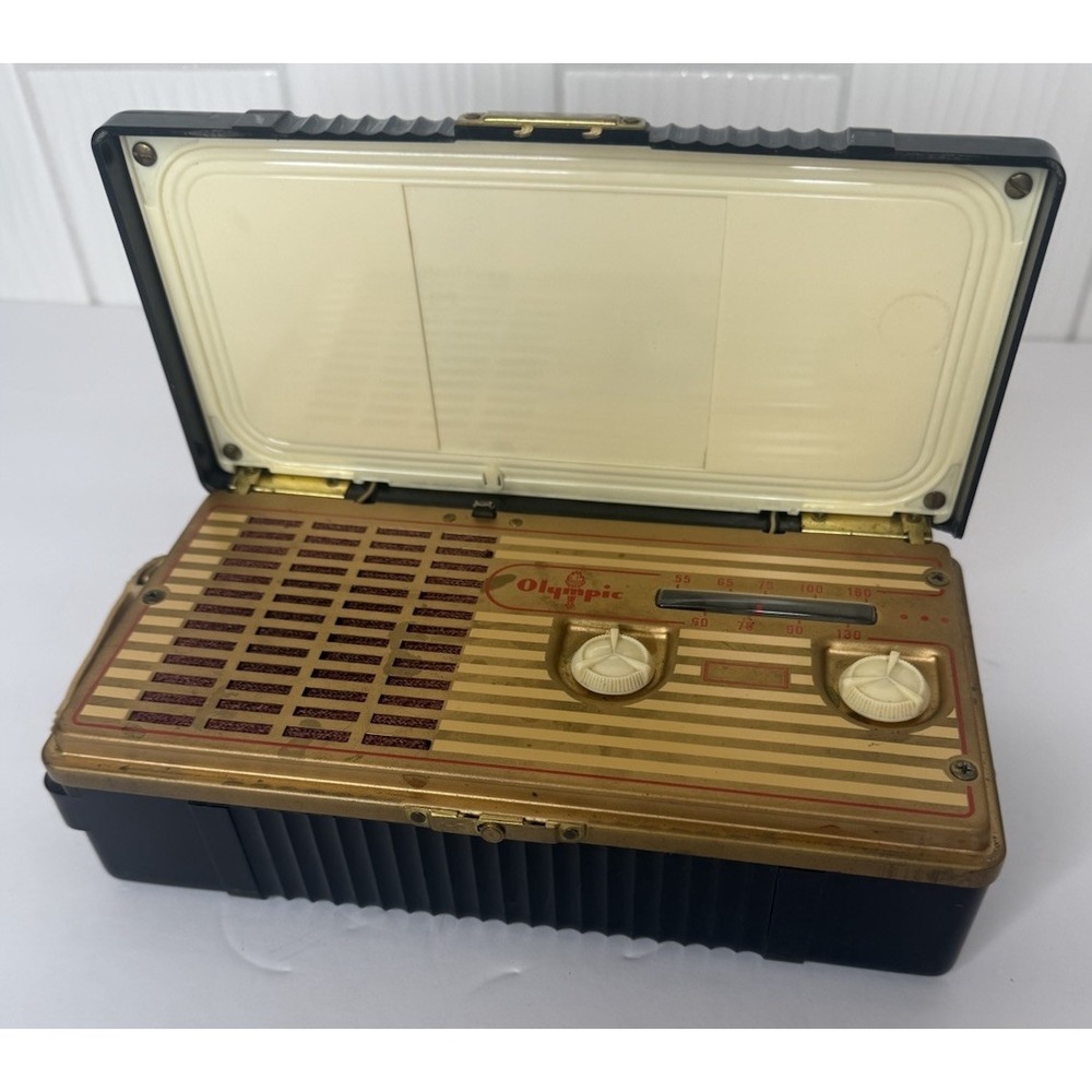 Vintage Olympic Portable Tube Radio Model 8-451 Battery 1948-1950 UNTESTED
